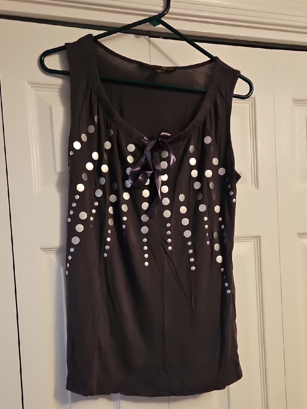 Kische Tank Top with Silver Dot Accents